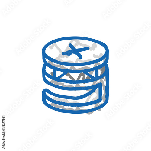 screw fast mounting assembly icon doodle illustration