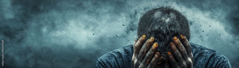 Fototapeta premium A person experiencing deep emotional distress.