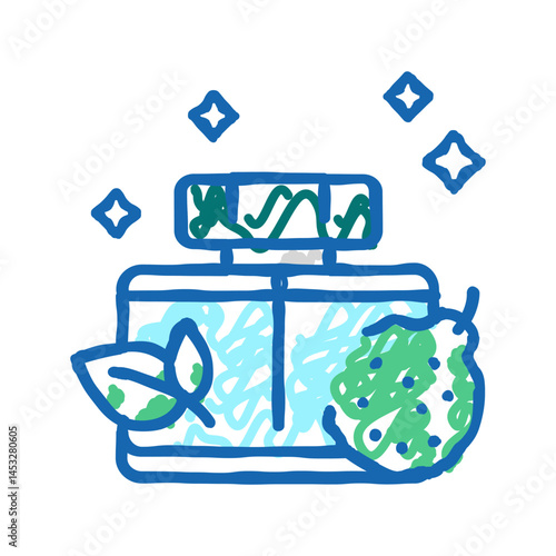 fresh notes perfume icon doodle illustration