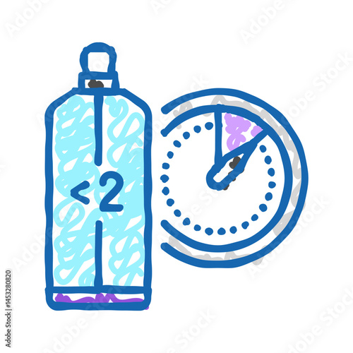 eau fraiche aftershave mist icon doodle illustration