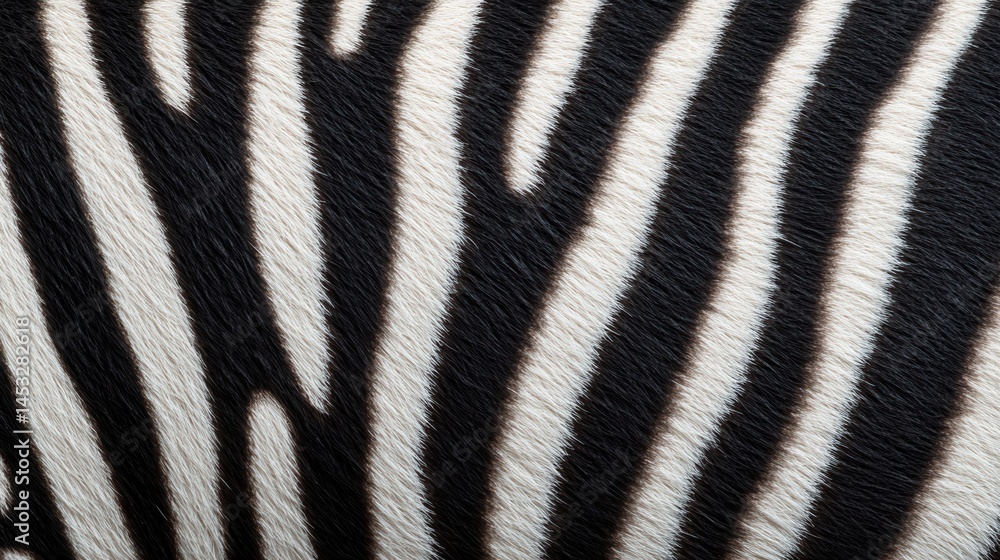 Close-up of a zebra's black and white striped fur texture showcasing natural patterns. Close-up of a zebra's black and white striped fur texture showcasing natural patterns.