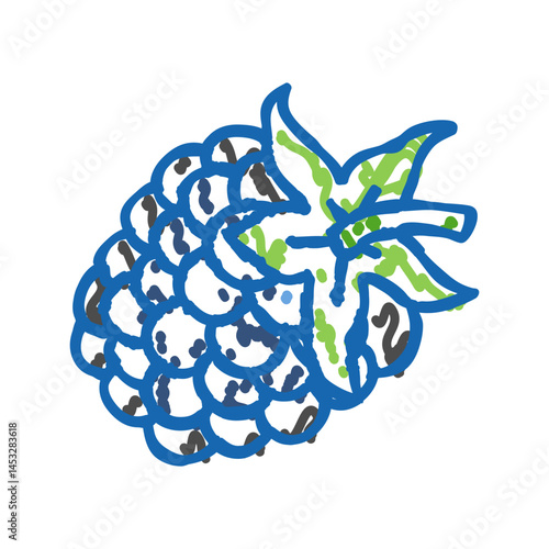 blackberry berry icon doodle illustration