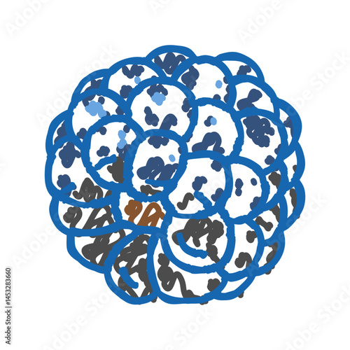 delicious blackberry icon doodle illustration