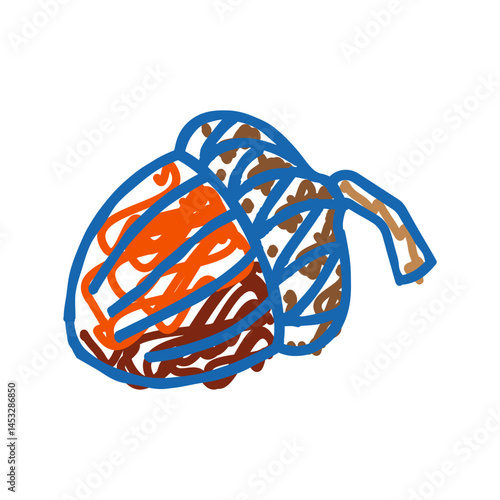 acorn autumn icon doodle illustration