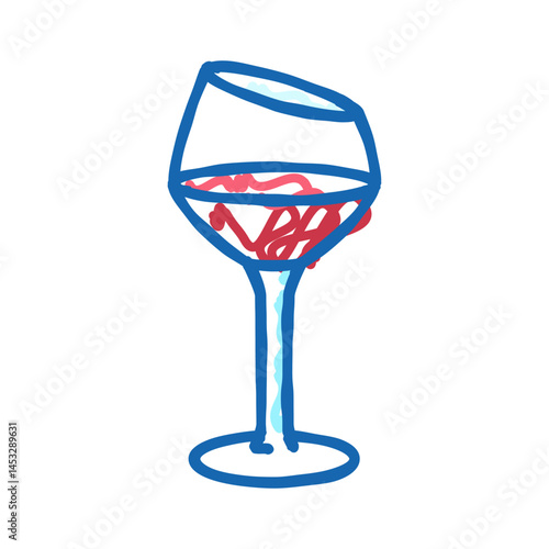 party wine glass icon doodle illustration