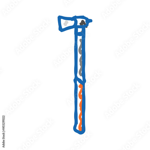 splitting maul hatchet icon doodle illustration