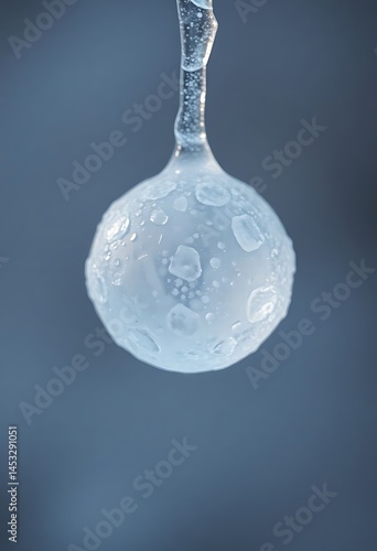 drop of water hanging from a hook