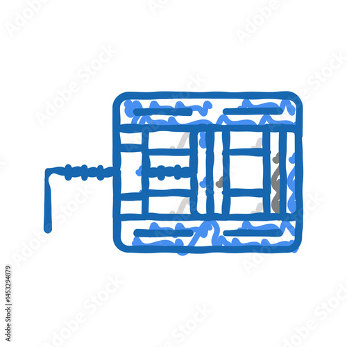 drill vice icon doodle illustration