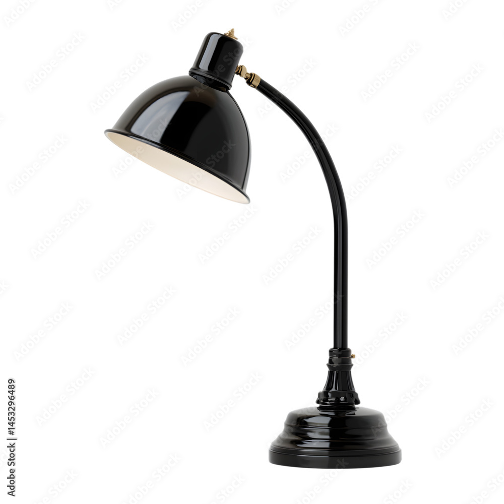 Black table lamp isolated on white background. Ai Generated Images Black table lamp isolated on white background. Ai Generated Images