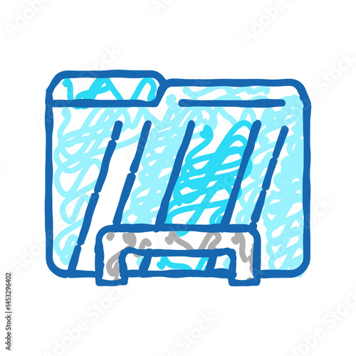 computer folder icon doodle illustration