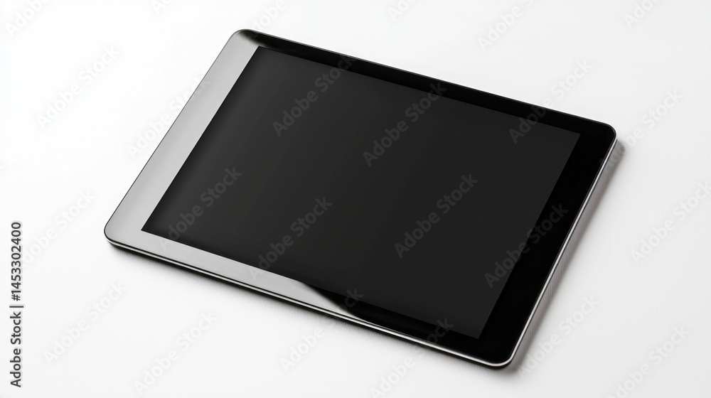 Smart home control panel with black border screen on white background Smart home control panel with black border screen on white background