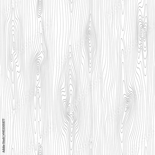 Wood texture, wood plank, seamless pattern, black lines on a white background, vector design