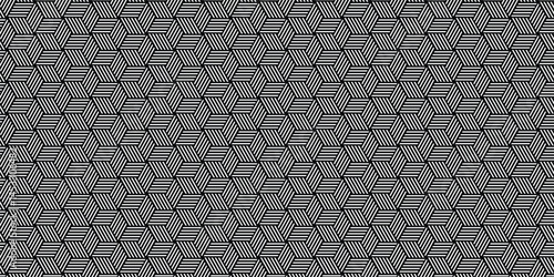 Seamless geometric pattern in op art design. Vector art.