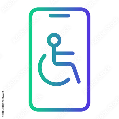 mobile Line Gradient Icon