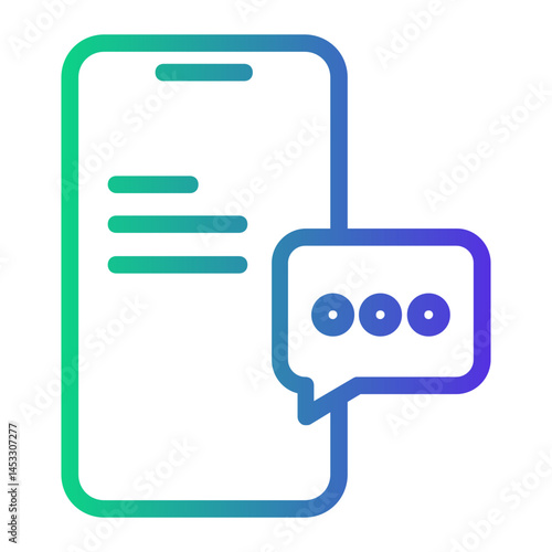 translate Line Gradient Icon