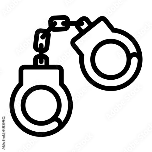 handcuffs Line Icon