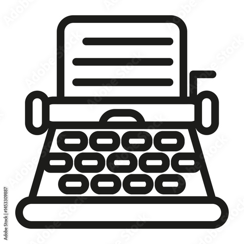 typewriter Line Icon