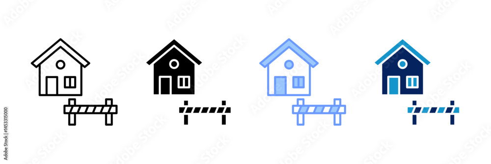 Construction Site Icon Set Multiple Style Collection Construction Site Icon Set Multiple Style Collection