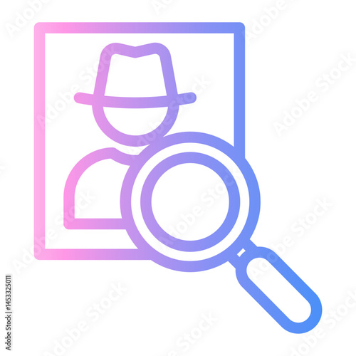 magnifying Line Gradient Icon