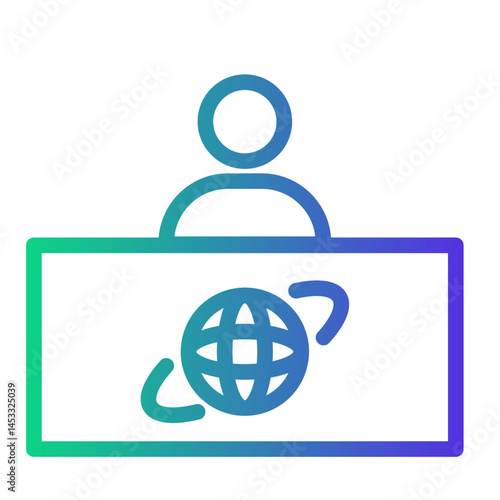 news Line Gradient Icon