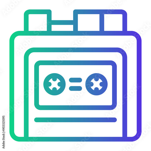 recorder Line Gradient Icon