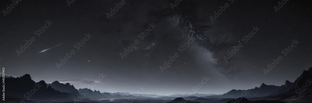 Fototapeta premium Inky black sky, countless twinkling stars, immense cosmic expanse , awe, sparkle, globular cluster