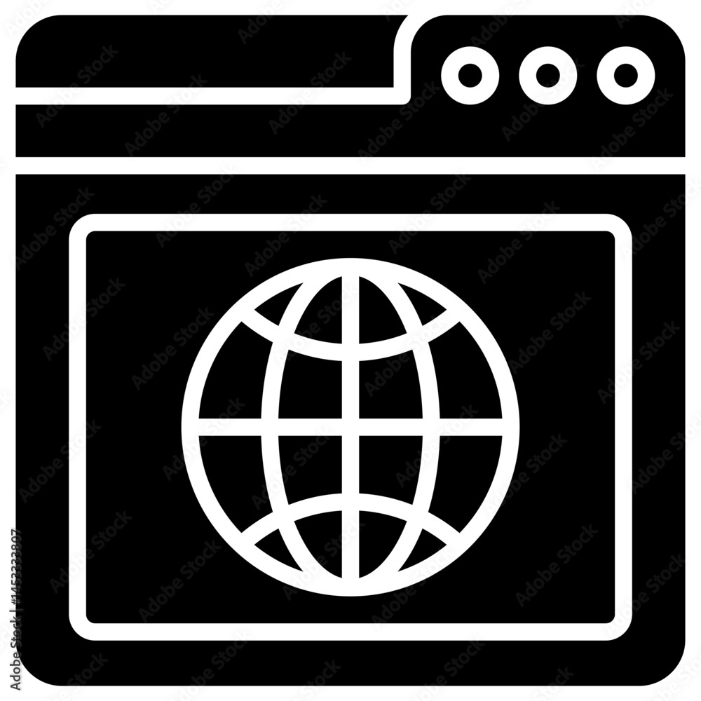 Browser Glyph Icon Browser Glyph Icon