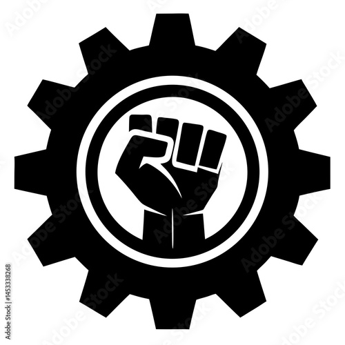 Gear-and-fist Printable Design Digital Art for Dad Instant Download Gift Idea