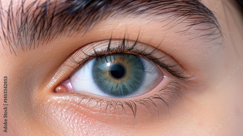 Naklejka premium Eye colors (blue, green, brown, hazel, etc.) HD 8K wallpaper Photographic Image 
