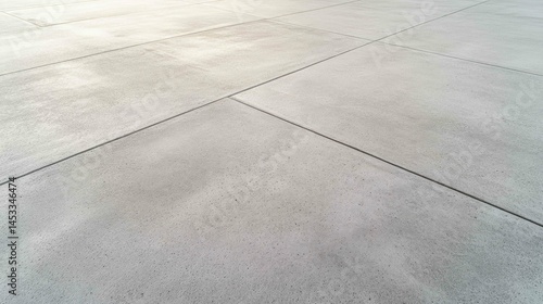 High angle view of a concrete tiled surface. Neutral background.