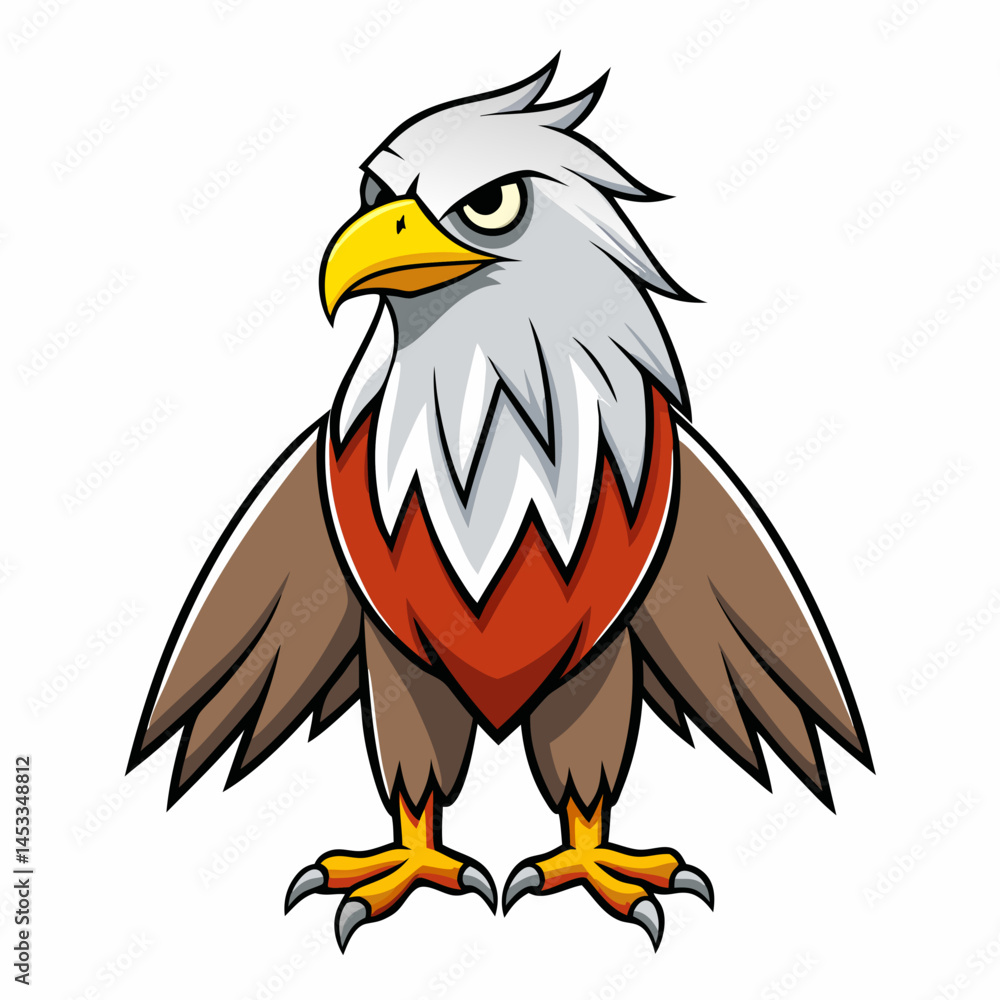 Obraz premium eagle with red ribbon