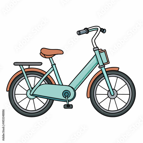 red bicycle isolated on white