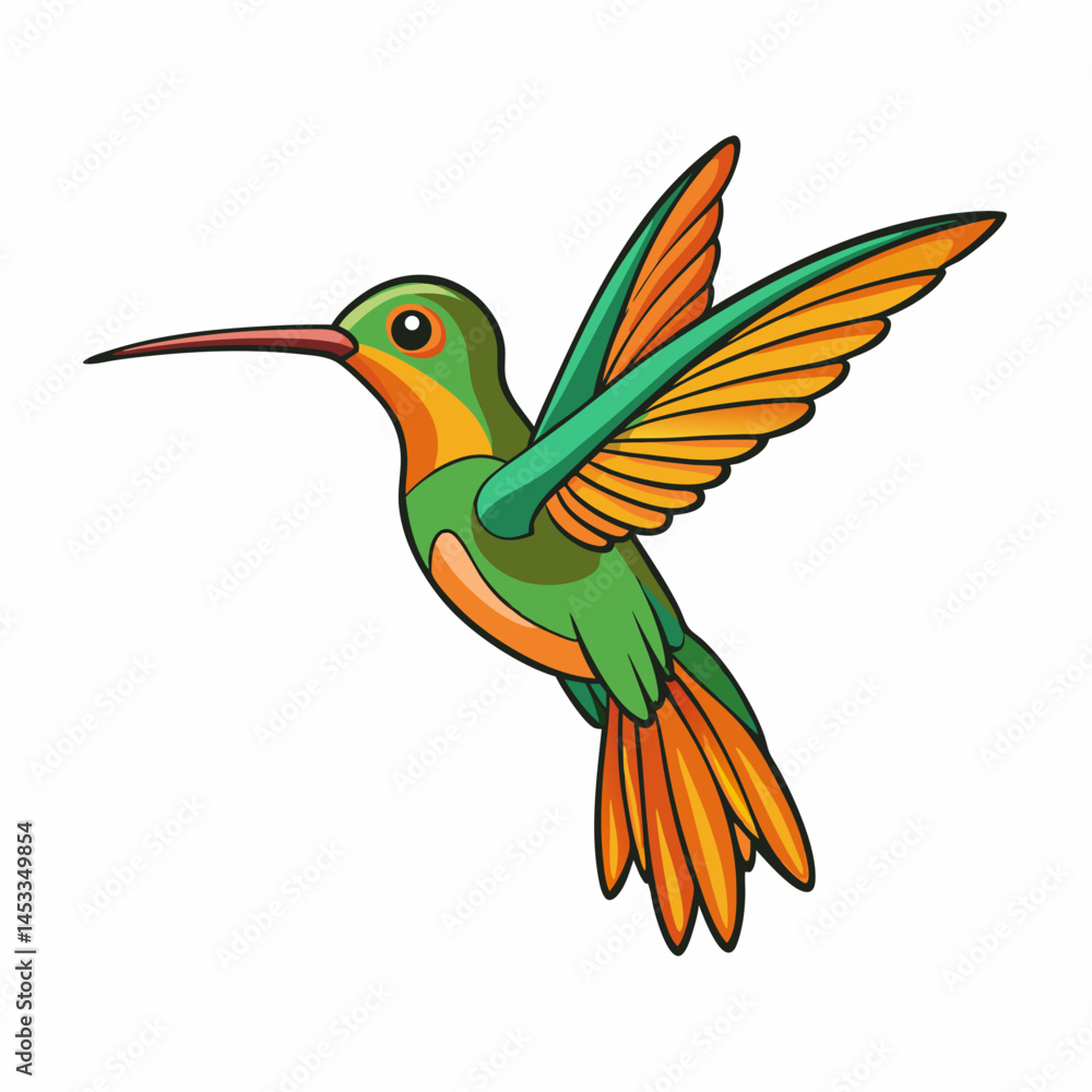 Obraz premium hummingbird and flower