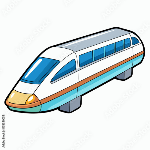 train isolated on white