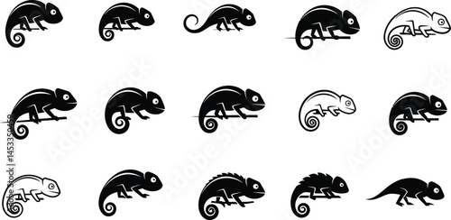 Emperor penguin standing and walking various poses black white and yellow vector illustration collection 