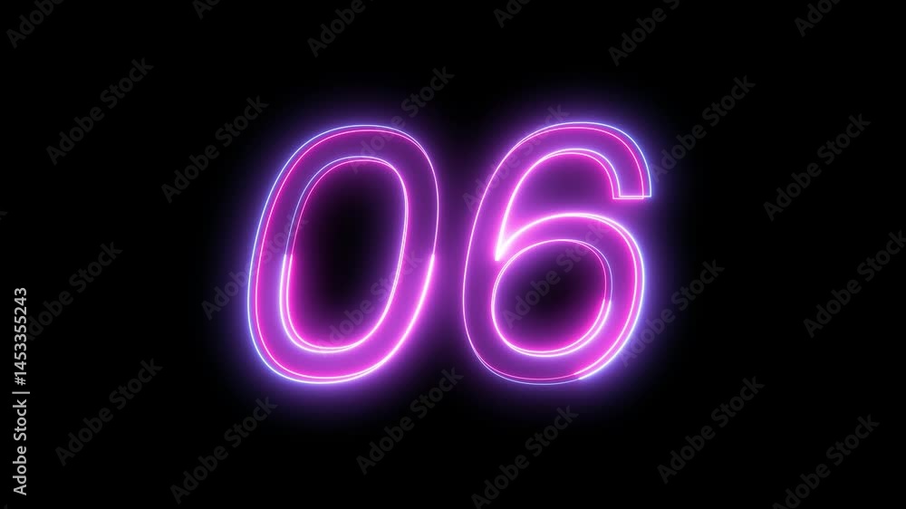 Blue-Red Countdown 10 to 0 glowing neon sign Blue-Red Countdown 10 to 0 glowing neon sign