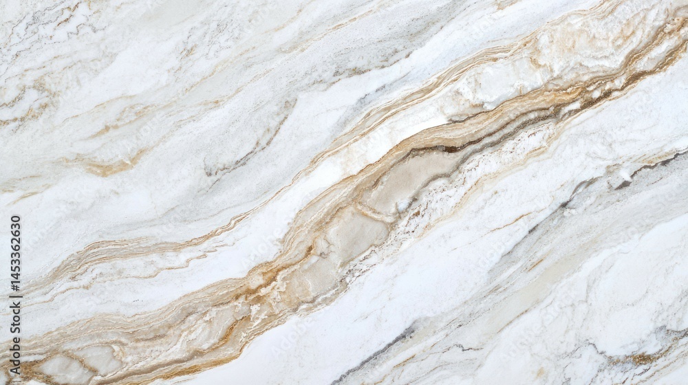 Obraz premium Marble texture background, white and gold pattern surface material.