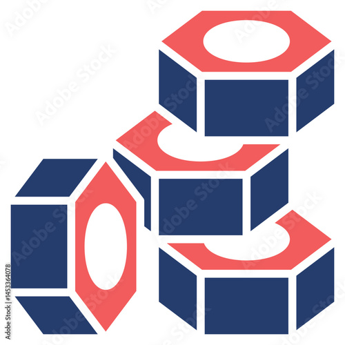 Nuts lineal color icon