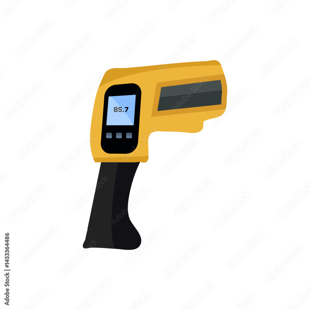 body temperature check tool device vector isolated 