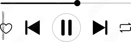 Music player interface illustration 