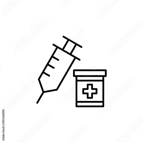 Medical Vaccination icon vector sign