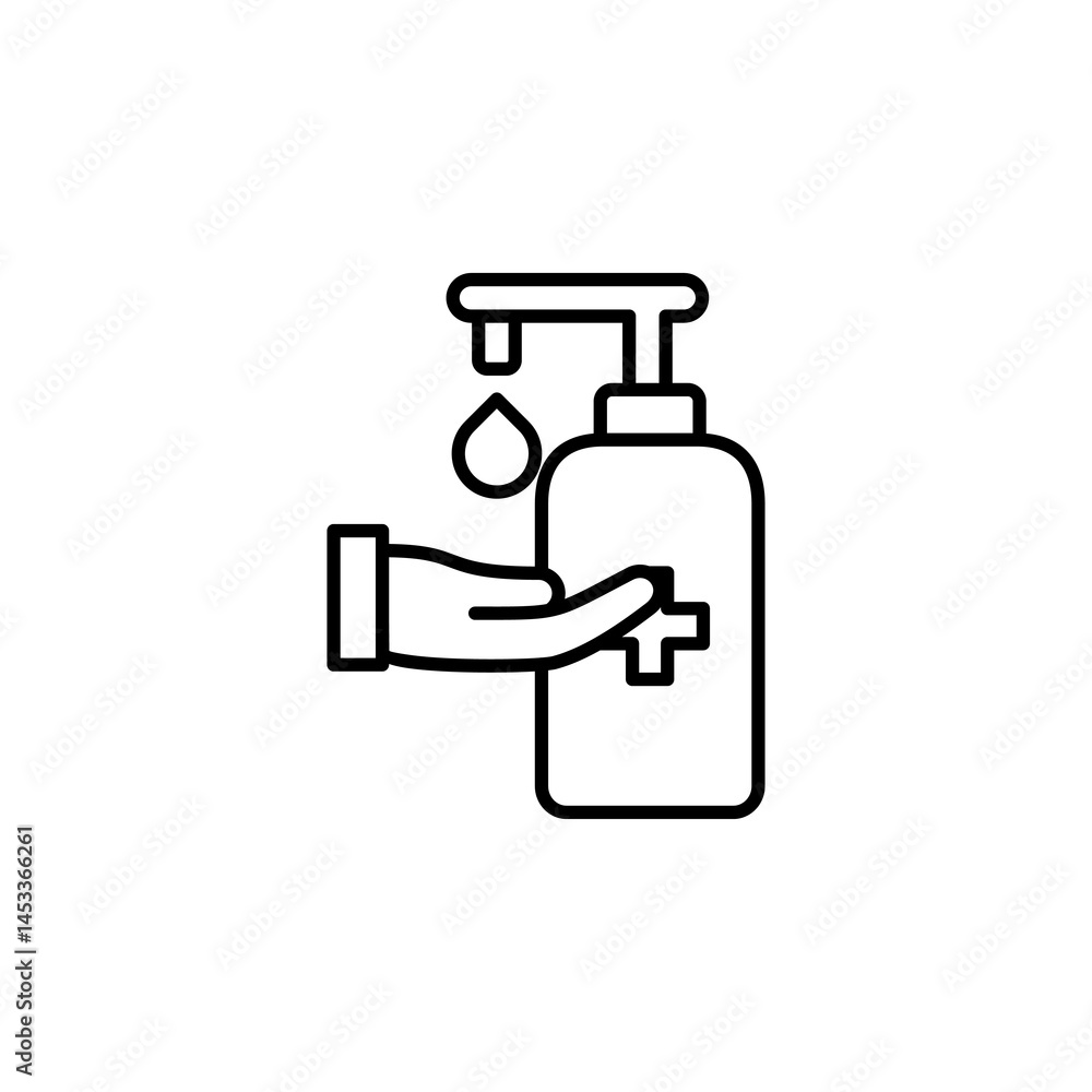 Hand Sanitizer icon vector template Hand Sanitizer icon vector template