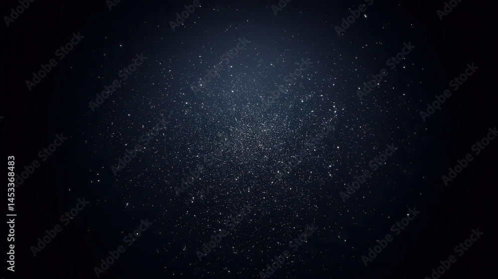Obraz premium Infinite Stars Fading into Darkness, Minimal Cosmic Art