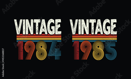 Vintage 1984 and 1985,Birthday vintage .Birthday gift.Born in 1984..Birthday gift 1984.