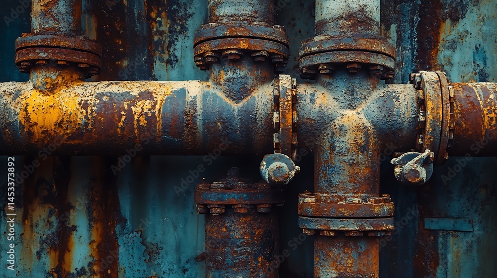 Old Metal Pipes with Rust and Corrosion Texture Old Metal Pipes with Rust and Corrosion Texture
