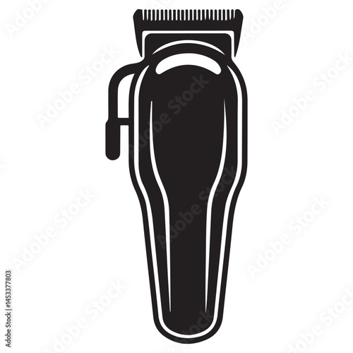 Electrical hair clipper or shaver Vector Black silhouettes. with white background