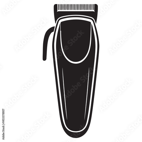 Electrical hair clipper or shaver Vector Black silhouettes. with white background