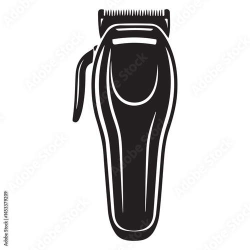 Electrical hair clipper or shaver Vector Black silhouettes. with white background