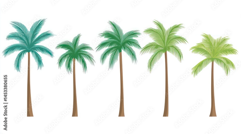 Tropical Palm Trees Illustration (4) Tropical Palm Trees Illustration (4)