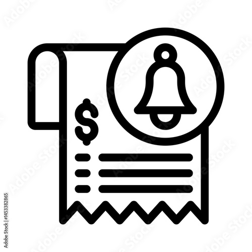 bill reminder line icon